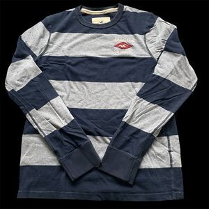 Hollister Mens Long Sleeve Shirt Striped Sz XL Y2k Preppy Thermal Layers Casual